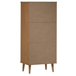 vidaXL Bibliothèque MOLDE Marron 60x35x133 5 cm Bois massif de pin