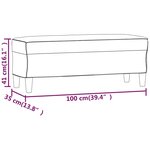 vidaXL Banc Rose 100x35x41 cm Velours