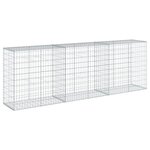 vidaXL Panier gabion avec couvercle 300x50x100 cm fer galvanisé