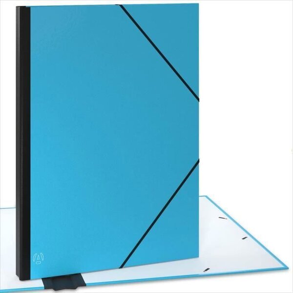 ACROPAQ Carton à dessin A2- 52 x 72 cm  XXL Grand  Avec fermeture élastique  Dos extensible pour plus d'espace- Turquoise