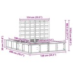 vidaXL Cadre de lit avec stockage Marron cire 120 x 190 cm bois