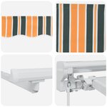 vidaXL Auvent Rétractable Vert et jaune 250x200 cm
