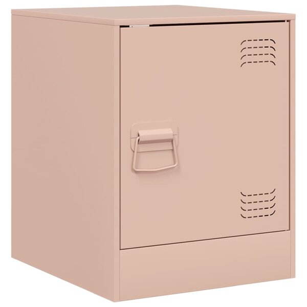 vidaXL Table de chevet rose 34 5x39x44 cm acier