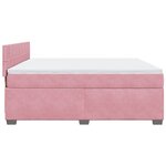 vidaXL Sommier à lattes de lit avec matelas Rose 180x200 cm Velours