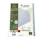 Intercalaires Imprimés Numériques Pp Recyclé Gris - 15 Positions - A4 - Gris - Exacompta