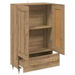 vidaXL Haut Armoire avec tiroir Chêne artisanal 69 5 x 31 x 115 cm