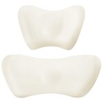 vidaXL Ensemble de Oreillers avec oreiller 2 Pièces Gris Maille 4D