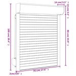 vidaXL Volet roulant aluminium 70x100 cm blanc