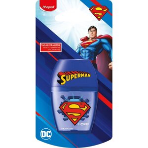 Maped Taille-crayons SUPERMAN en plastique bleu