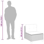 vidaXL Salon de jardin 9 Pièces avec coussins gris résine tressée