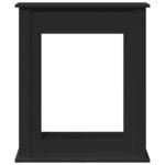 VidaXL Cadre de cheminée noir 75x20x87 5 cm bois d'ingénierie