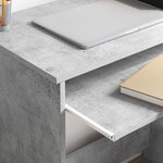 vidaXL Bureau Gris béton 106 x 40 x 88.5 cm Bois d'ingénierie