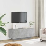 vidaXL Meuble TV Gris béton 100x35x40 cm Bois d'ingénierie