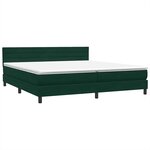 vidaXL Sommier à lattes de lit et matelas vert foncé 180x220cm velours