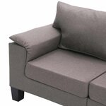 vidaXL Canapé Taupe 3 places tissu