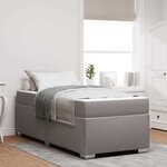 vidaXL Cadre de lit Taupe 100 x 200 cm tissu