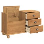 vidaXL Banc de rangement pour l'entrée ASKIM Marron 100 x 39 x 62 cm