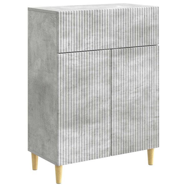 vidaXL Buffet Gris béton 66 x 34 5 x 90 cm Bois d'ingénierie