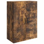 vidaXL Armoire Murale Chêne fumé 66 x 34 5 x 90 cm Bois d'ingénierie