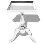 vidaXL Table auxiliaire carrée Aluminium Argenté