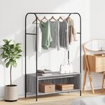 vidaXL Porte-vêtements avec étagères gris sonoma 100x44x160 cm