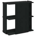 vidaXL Bibliothèque à 3 niveaux noir 60x30x60 cm bois d'ingénierie