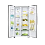 WINIA WFRN-H545B2X-Réfrigérateur américain-517L (345L + 172L)-Froid ventilé total-A++-L 90,5 x H 177 cm-Inox