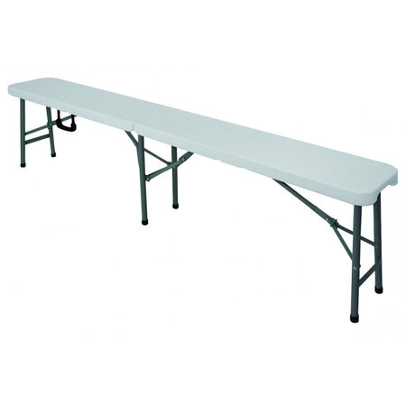 Banc pliable et transportable blanc l 1820 mm - stalgast -  - acier/polyéthylène 1820x250x435mm