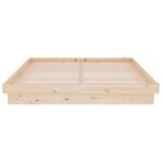 vidaXL Cadre de lit bois massif 150x200 cm très grand