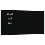 vidaXL Tableau noir magnétique mural Noir 40x20 cm Verre trempé