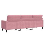 vidaXL Canapé à 3 places Rose 210 cm Velours