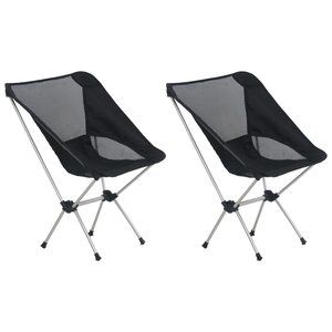 vidaXL Chaises de camping pliables et sac lot de 2 Aluminium