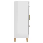 vidaXL Buffet Blanc brillant 69 5x34x90 cm Bois d'ingénierie