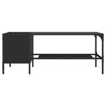 vidaXL Table basse avec support noir 100x51x40 cm bois d'ingénierie