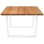 vidaXL Table à manger marron clair bois de chêne massif rectangulaire