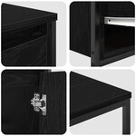 Set de meubles pour la salle de bain 2 pièces en bois d'ingénierie chêne noir