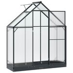 vidaXL Serre de jardin avec porte Anthracite 183 5 x 63 5 x 207 cm