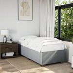 vidaXL Cadre de lit Gris clair 90x200 cm Tissu