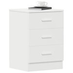 vidaXL Table de chevet Blanc 38 x 35 x 56 cm Bois d'ingénierie