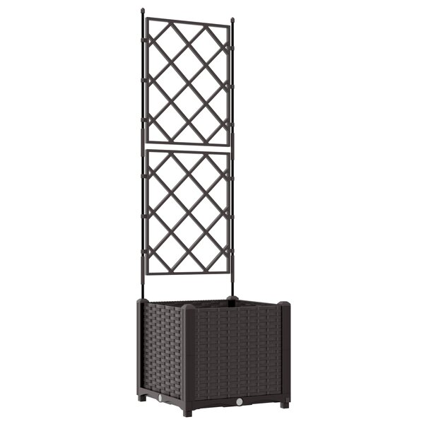vidaXL Jardinière avec Treillis Marron 40x40x143 cm