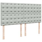 VidaXL Cadre de lit ottoman et matelas gris clair 180x200cm velours