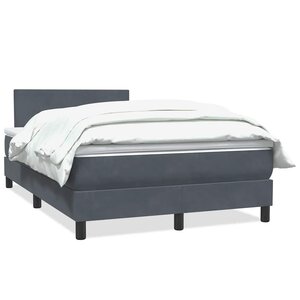 vidaXL Sommier à lattes de lit et matelas gris foncé 120x210cm velours
