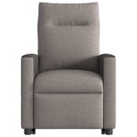 vidaXL Fauteuil inclinable électrique taupe tissu