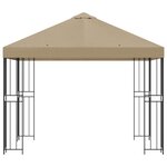 vidaXL Pavillon 3 x 3 m Beige Polyester et Acier 190 gsm