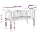 vidaXL Banc de jardin 127 5 x 52 x 80 cm en bois de teck massif