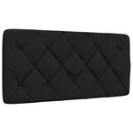 vidaXL Cadre de lit avec LED sans matelas noir 100x200 cm tissu