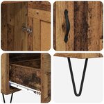 vidaXL Haut Armoire Bois Ancien 69 5 x 31 x 115 cm Bois d'ingénierie