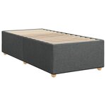 vidaXL Sommier à lattes de lit et matelas Gris foncé 90x190 cm Tissu