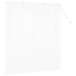 vidaXL Store de Fenêtre avec des rideaux Blanc Aluminium