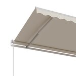 vidaXL Auvent rétractable automatique 450x350 cm Crème